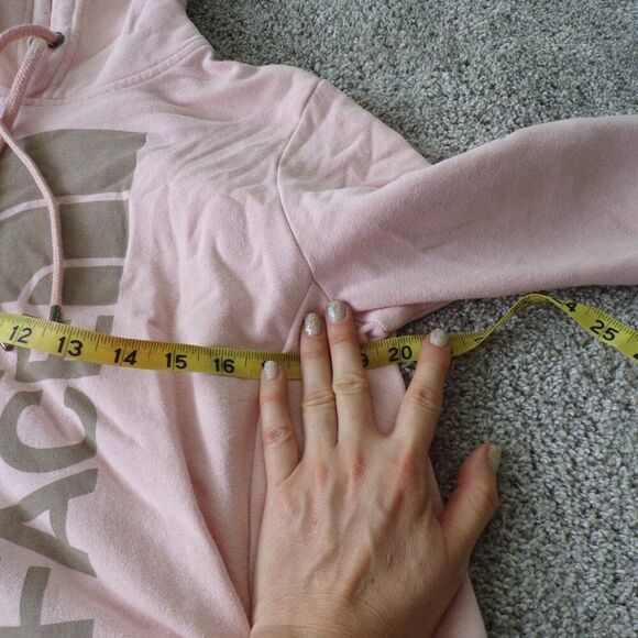Northface Logo pink hoodie M - Picture 4 of 7